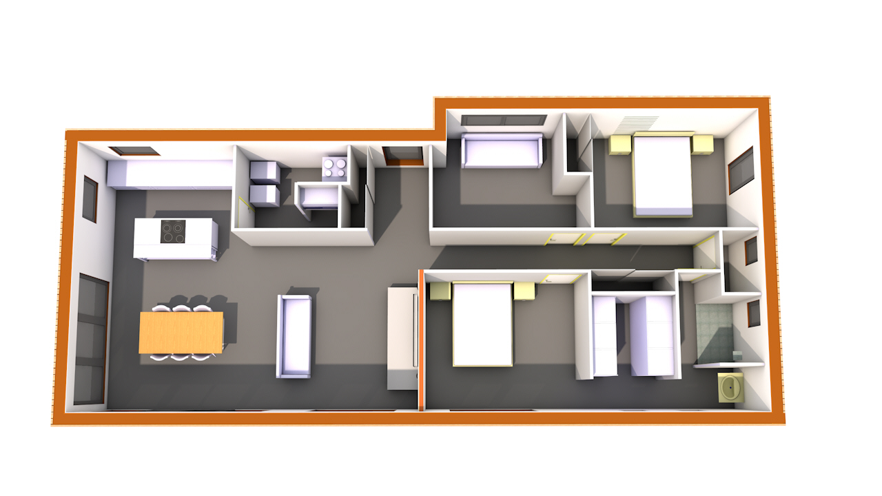 plan interieur maison passive terra bois